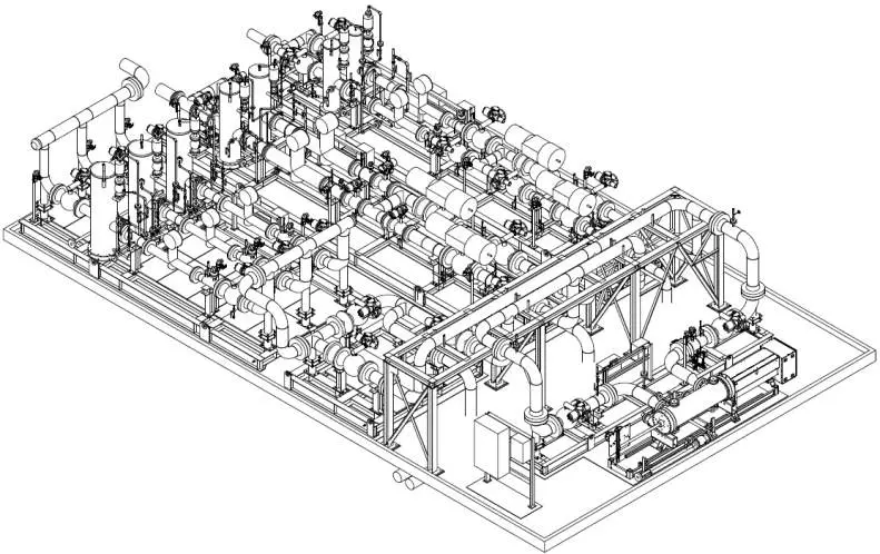 Engineering layout of multiple LACT metering stations and a shared small-volume prover