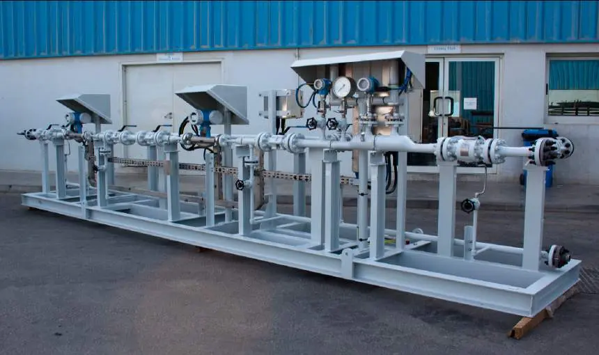 Propylene custody-transfer metering skid
