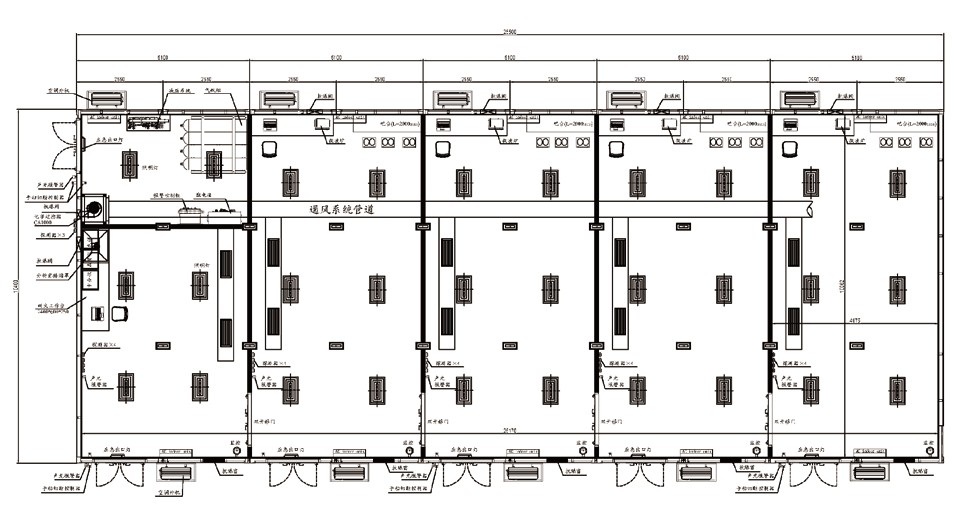 Example multi-room building layout