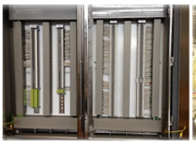 Electrical equipment installed inside a modular building